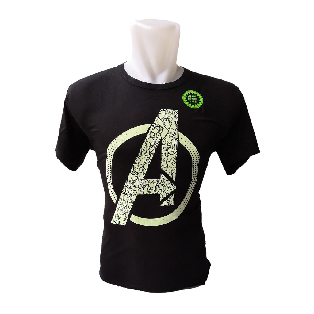 Kaos Baju Avengers Glow in the dark Superhero Tshirt Big Size Jumbo M-XXXL Import COD Avenger