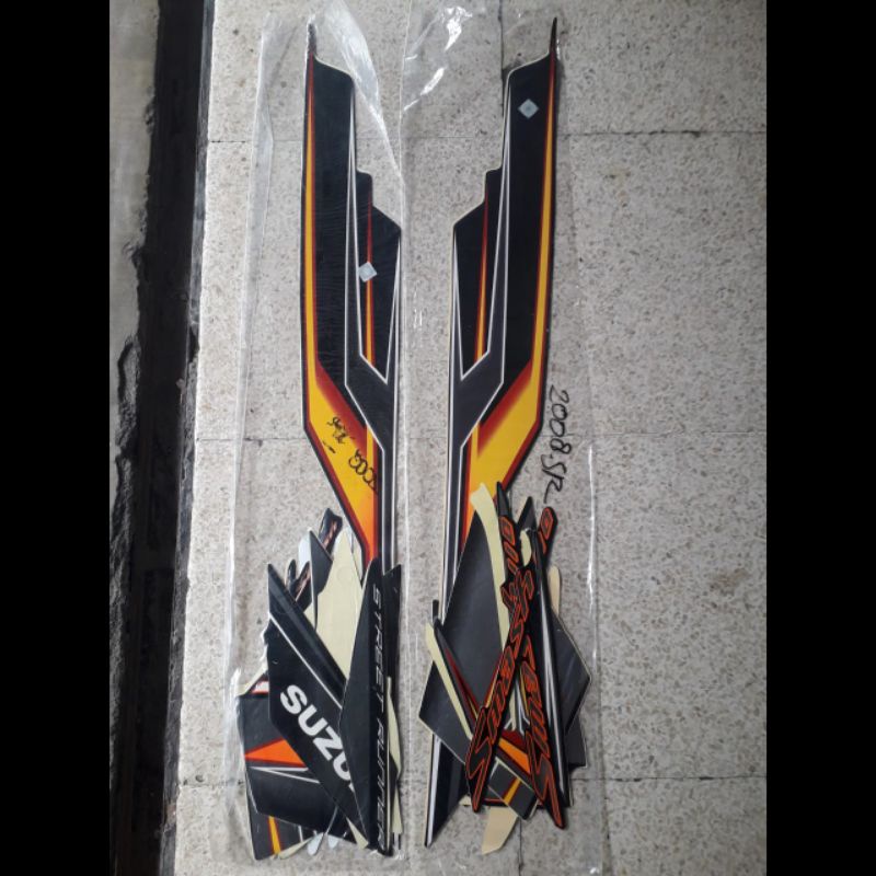 STRIPING STANDAR ORI LIST STIKER MOTOR SUZUKI SMASH 110 SR TAHUN 2008 STIKER SMASH 110 SR 2008
