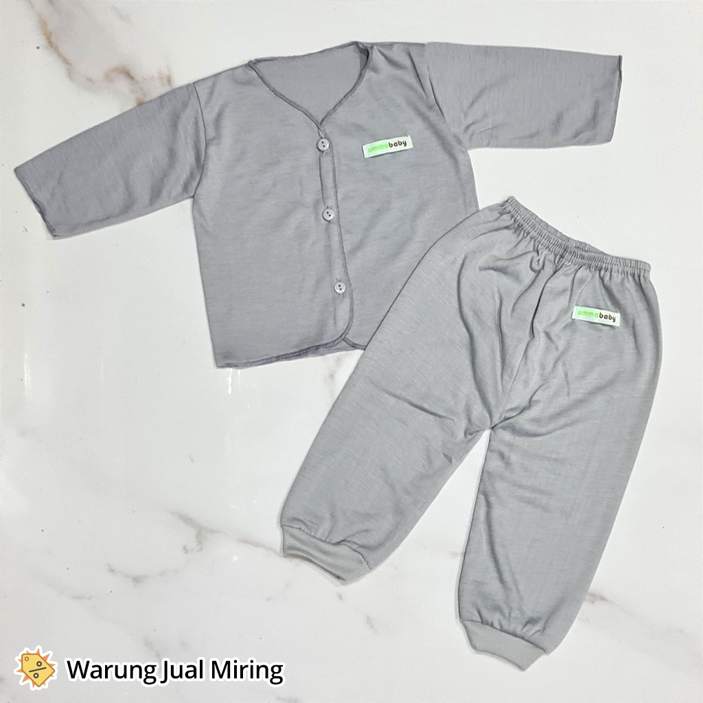 Setelan Bayi UMMA 0-3 Bulan Set Baju Kaos Celana Buntung Kutung Kutang Pop Pendek Panjang Katun Pakaian Tidur SNI Laki Perempuan Cowok Cewek Cowo Cewe Baby Lahiran Baru Lahir Newborn New Born Pakaian Adem Tipis Murah Unisex Polos Umur Usia Tahun 1 2 4 5 6