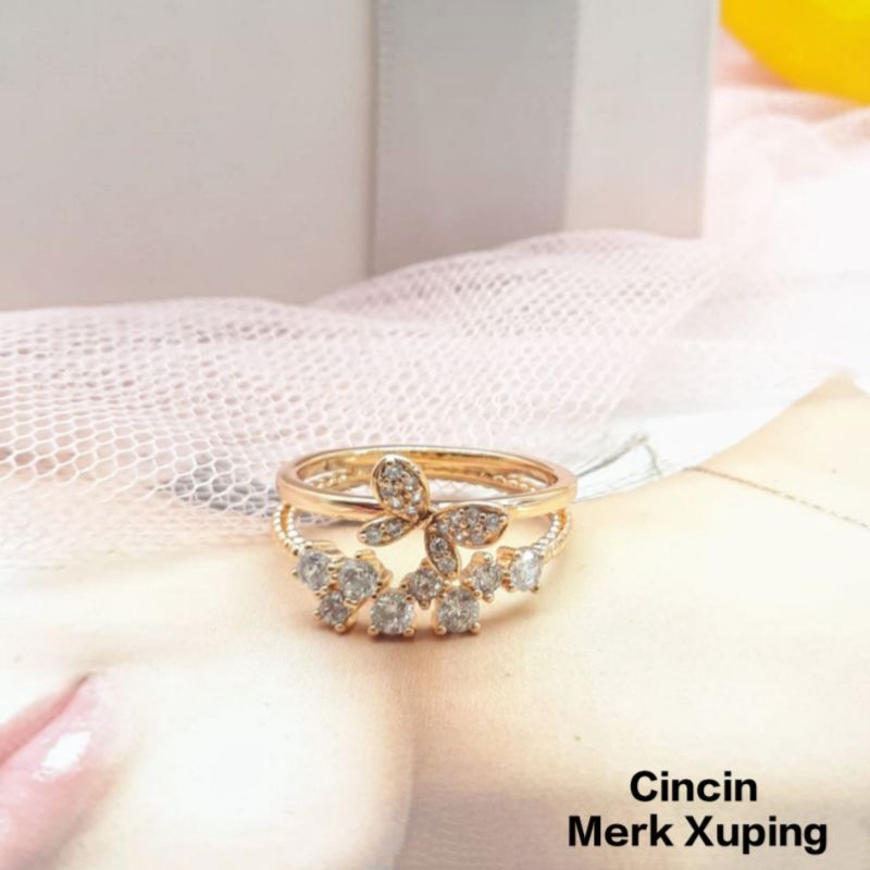 Cincin Tumpuk Butterfly merk Xuping - Perhiasan Lapis Emas