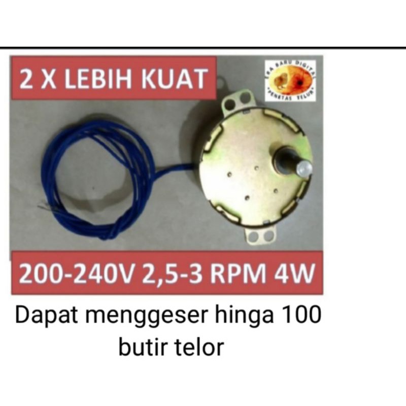 DINAMO MOTOR ROTARI SYNCHRONOUS 2,5 RPM 4W UNTUK MESIN TETAS DAN KIPAS