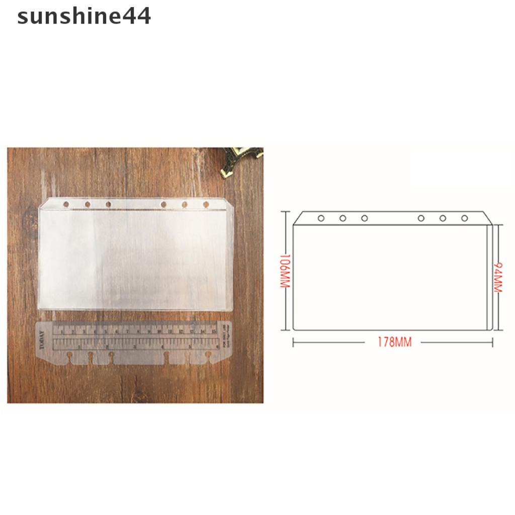 Sunshine 1PC Binder Transparan Ukuran A5 A6 A7 Untuk Notebook