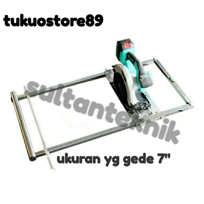 Track Saw 7" Alat Dudukan Mesin Marble Circular Table Saw Portable Jig Tracksaw Profil Trimmer Alat