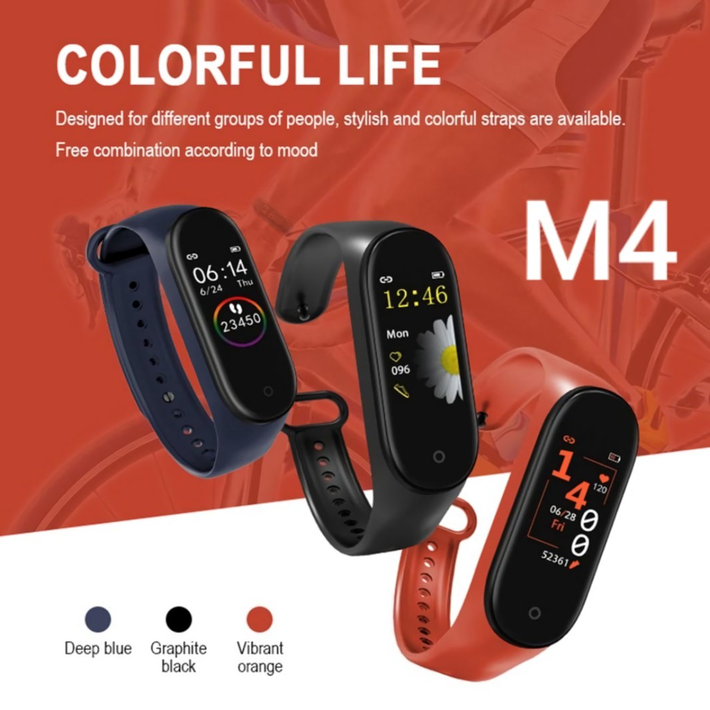 M4 Smartband Smartwatch Smart Bracelet Gelang Pintar Jam M4 Smartband Smartwatch Smart Bracelet Gelang Pintar Jam