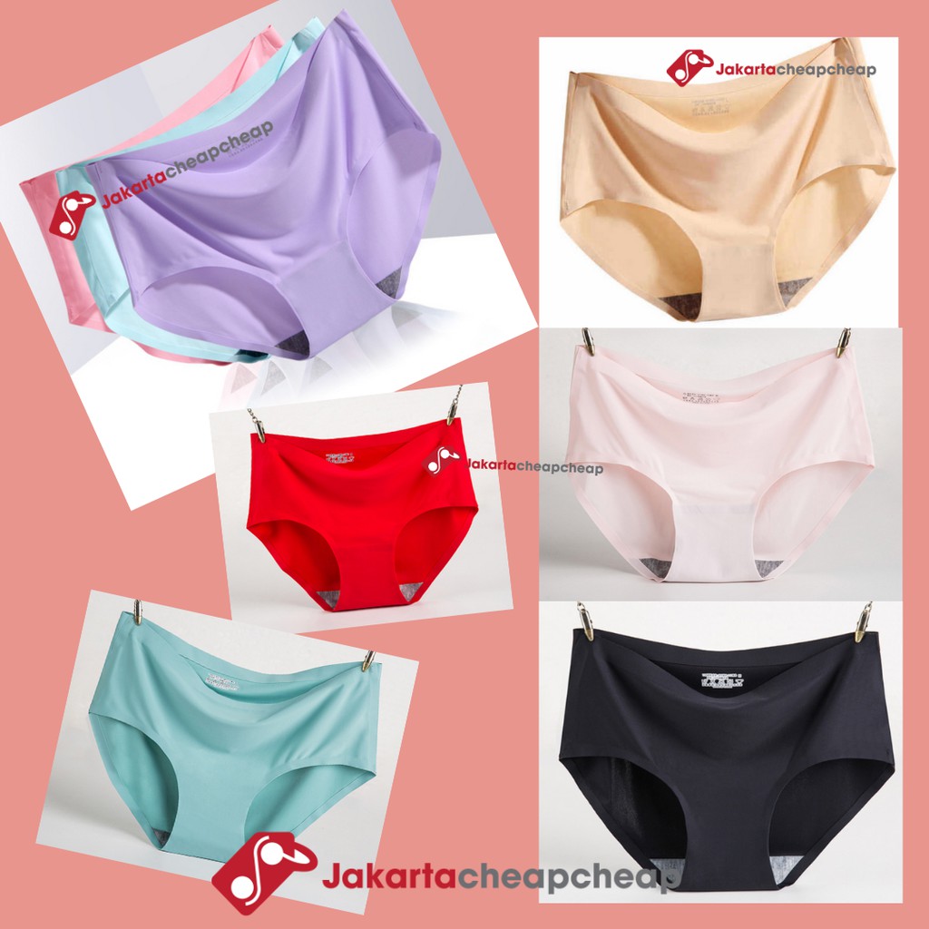 JC068 Celana Dalam Wanita Seamless Anti Jiplak Tanpa Jahitan Anti Nyeplak Fashion Lembut