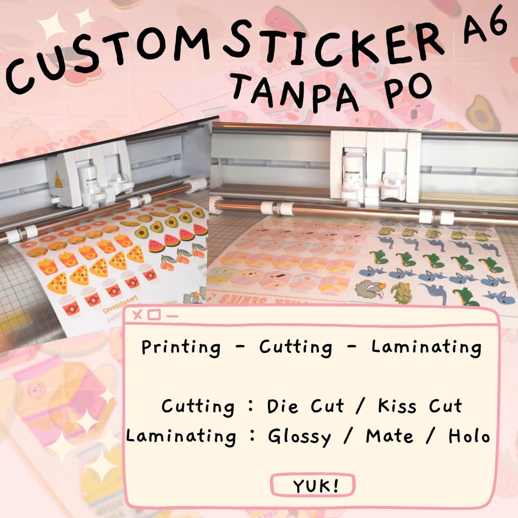 

CETAK PRINT CUSTOM STICKER STIKER | HVS CHROMO VINYL PHOTOPAPER HOLOGRAM | CUTTING DIECUT KISSCUT POTONG DIE CUT KISS CUT | STICKER AESTHETIC | STICKER TUMBLR | STICKER HP | STIKER AESTHETIC | STIKER TUMBLR | STIKER HP