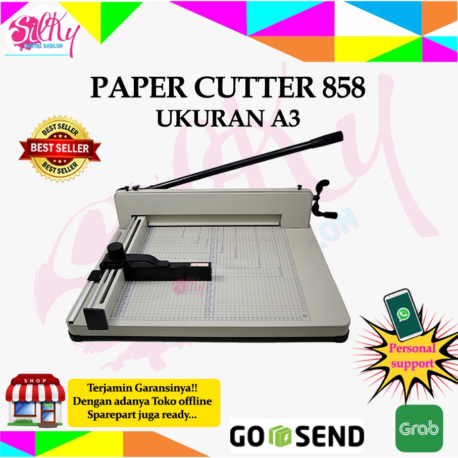 Jual Paper Cutter 858 Ukuran A3 Mesin Pemotong Kertas A3 Shopee