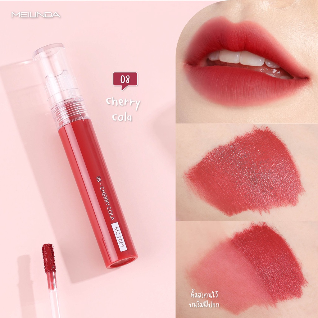 Meilinda Lip Airy Rouge Matte Tint MC2069 | Tidak Transfer | Lipstik Long Lasting