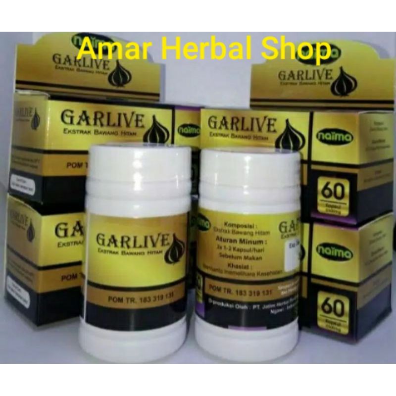 Kapsul Garlive Naima / Kapsul Ekstra Bawang Hitam Black Garlic Kolestrol BPOM Original