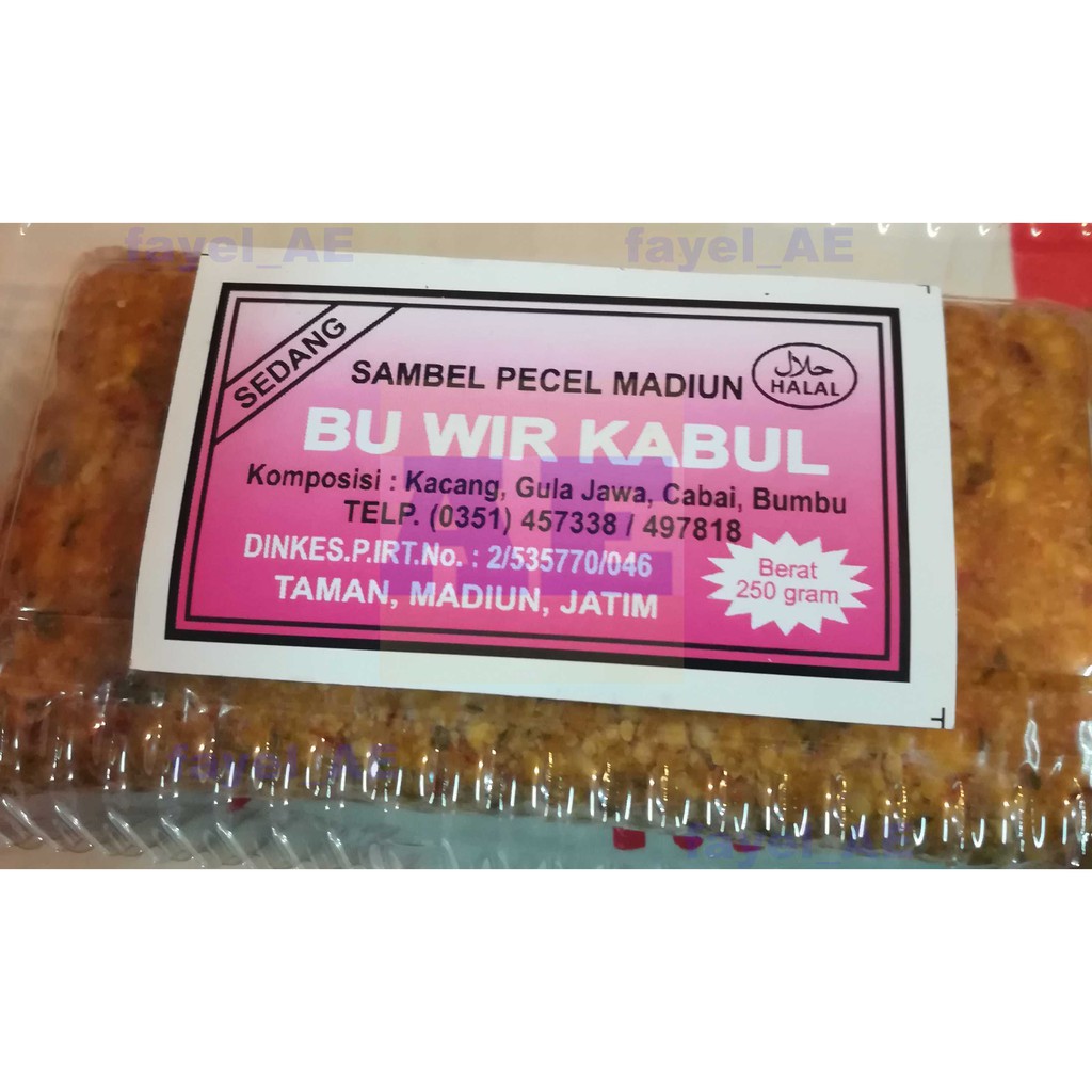 

Sambal Pecel Madiun BU WIR KABUL Sambel Kacang Bumbu Kacang Siap Makan