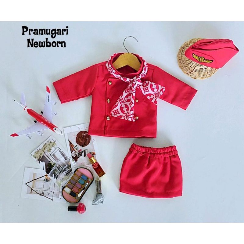 Kostum Bayi Foto Newborn Pramugari Baju Seragam Pramugari Anak