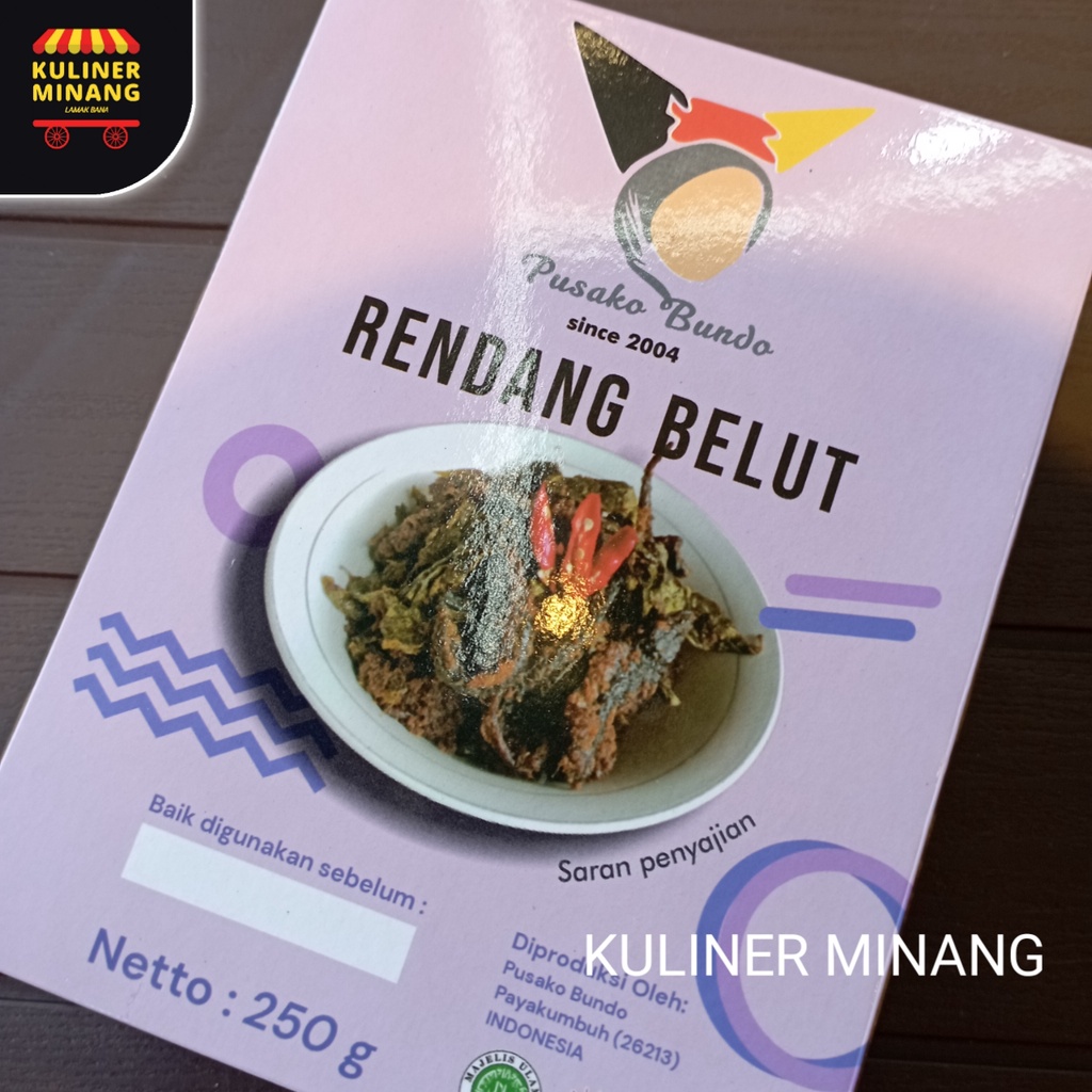 

Rendang Belut Gurih Pusako Bundo Oleh-Oleh Asli Cemilan Kampung Makanan Khas Payakumbuh Padang Jajanan Snack Kuliner Minang Kabau AX00