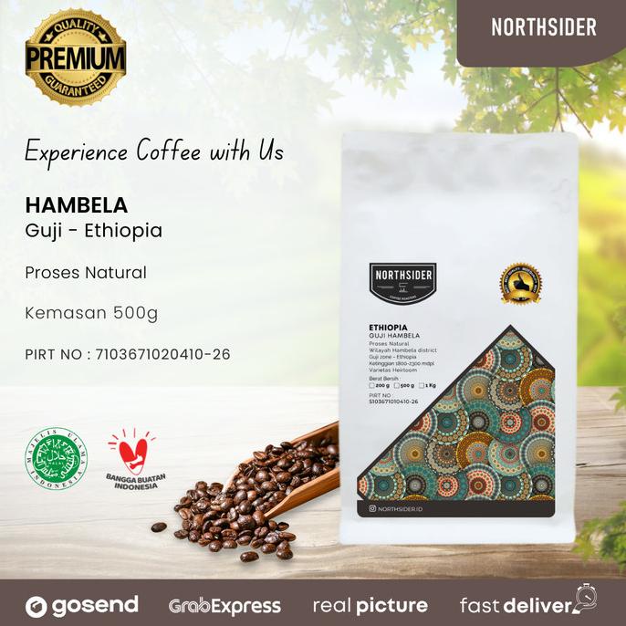 

BIJI KOPI ARABIKA ETHIOPIA GUJI HAMBELA NATURAL - 500GR NORTHSIDER