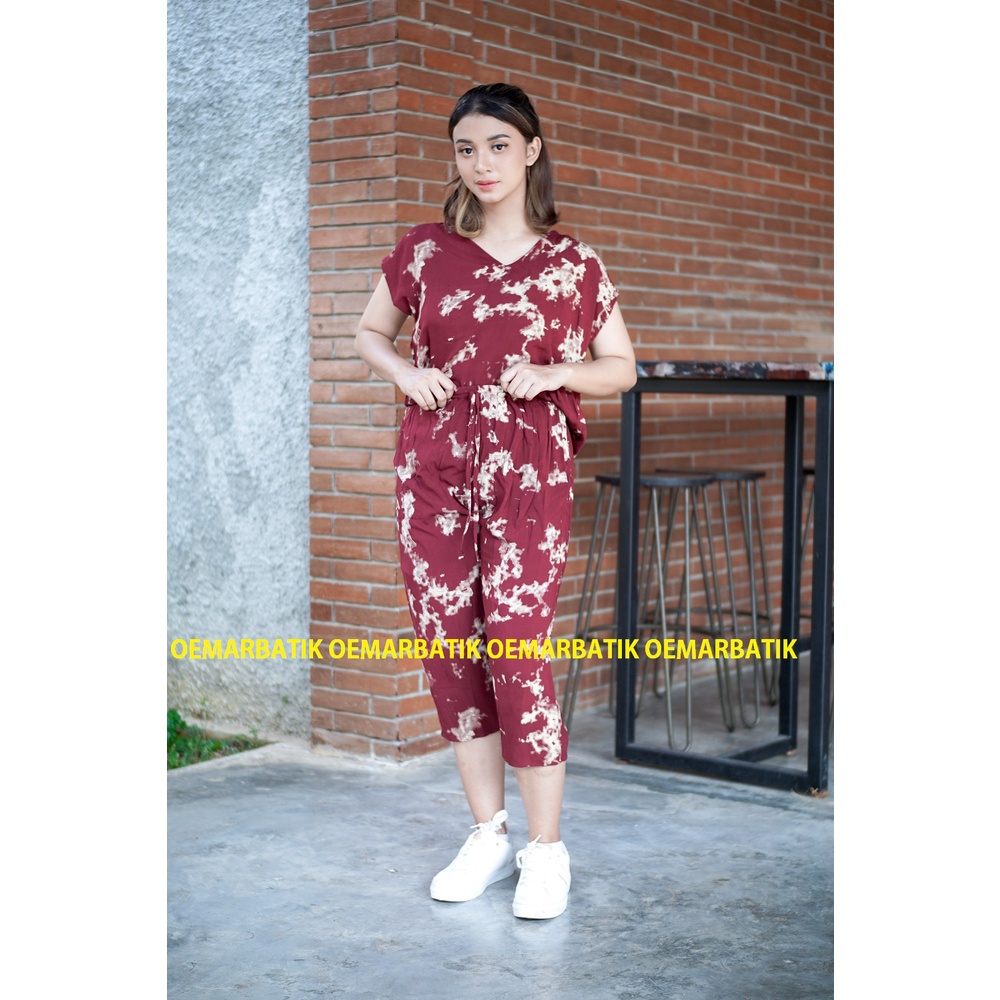 SET ASTRID GIRL- MOTIF TIE DYE - Setelan Wanita Korea Kekinian(baju+celana)