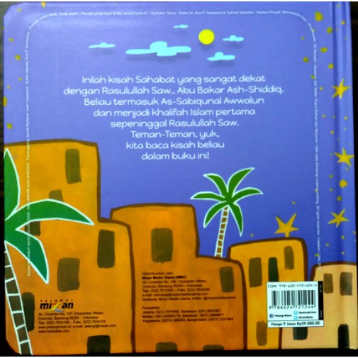 [Mizan Surabaya] Kisah Sahabat Rasulullah Saw.: Abu Bakar Ash-Shiddiq (Boardbook)