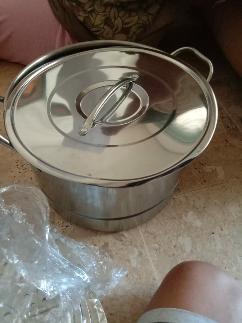 Panci Set Steamer Stock Pot Stainless 4 In 1 (4pc)