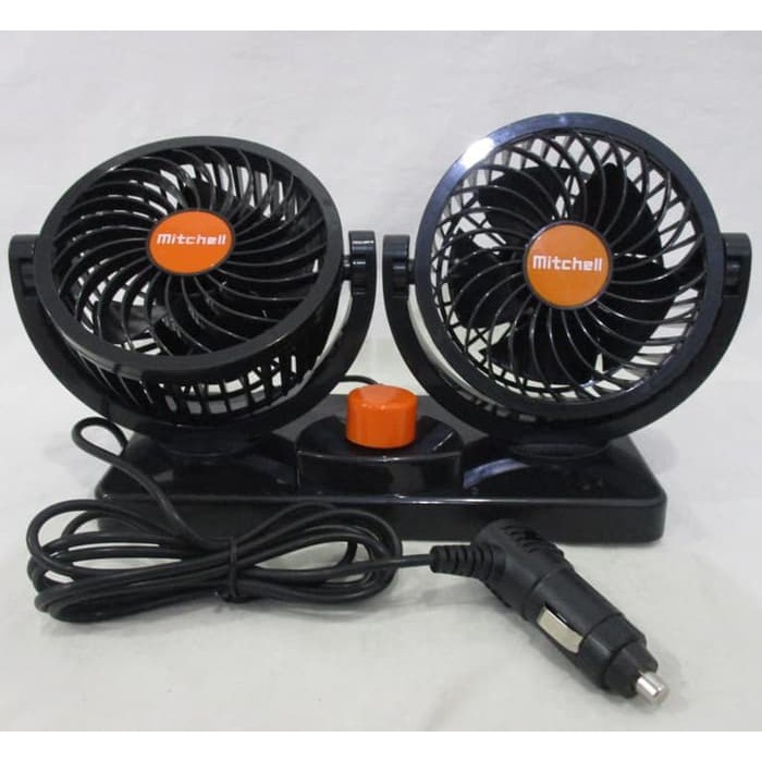 Kipas Angin Mobil Double DC 12V Lighter MITCHELL OK