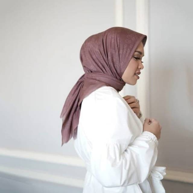 Buttonscarves Monogram Scramble Mauve  SALE ITEM
