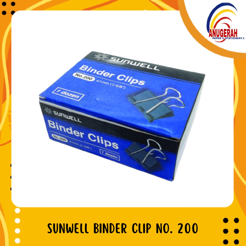 

SUNWELL BINDER CLIP NO. 200 (PCS)