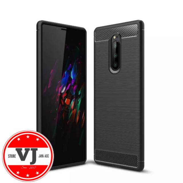 Softcase Sony Xperia 1 Xperia1 Case Carbon Fiber Silikon Sony Xperia 1 XZ4 Docomo Global