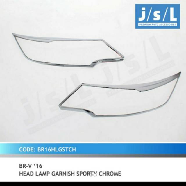 Garnish lampu depan Honda BRV/ head lamp garnish Hitam Chrome Carbon jsl