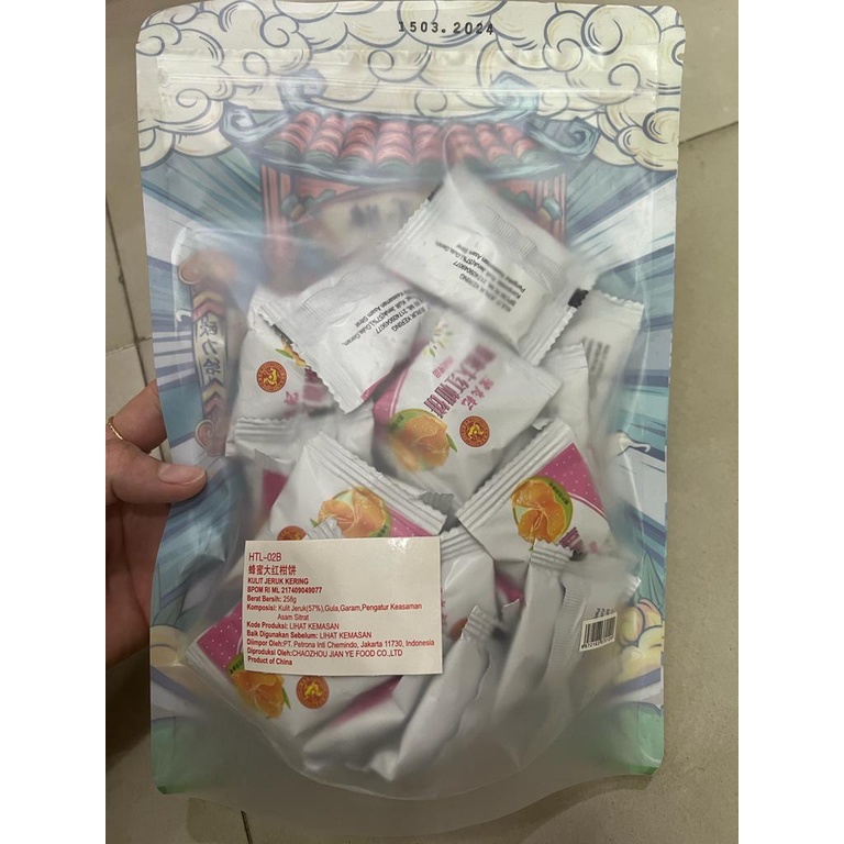 [1 PCS] Hai Chi Bu Pang Kulit Jeruk Kering Aneka Manisan Buah 嗨吃不胖蜂蜜大红