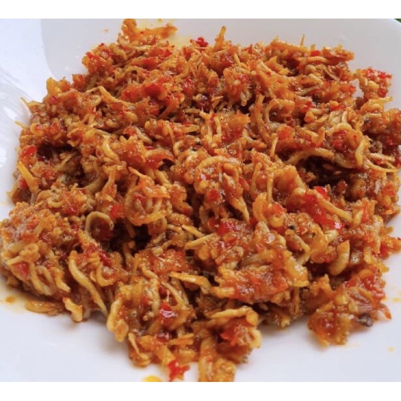 

Teri medan balado 300g pedas (full teri medan) dan Teri cabe ijo