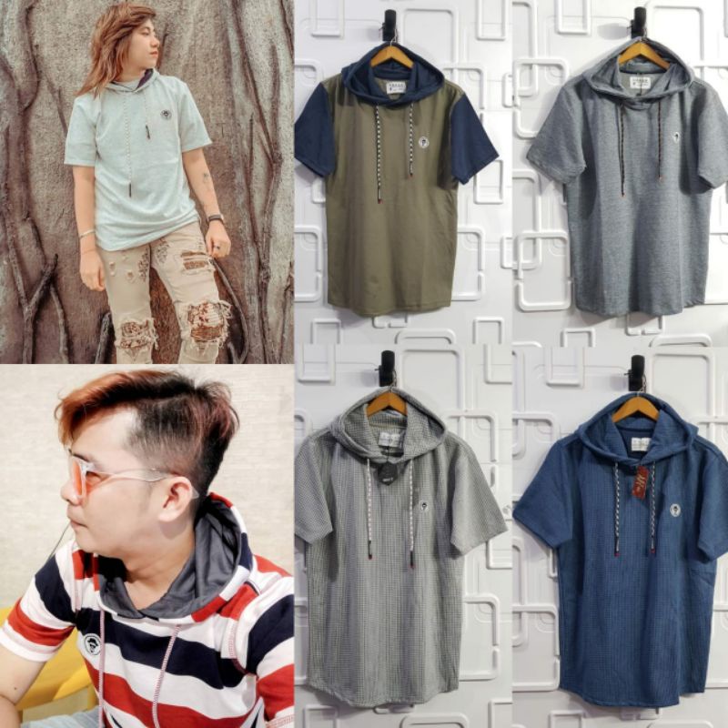 Bestseller Hoodie lengan pendek original urgan/kaos hoodie distro