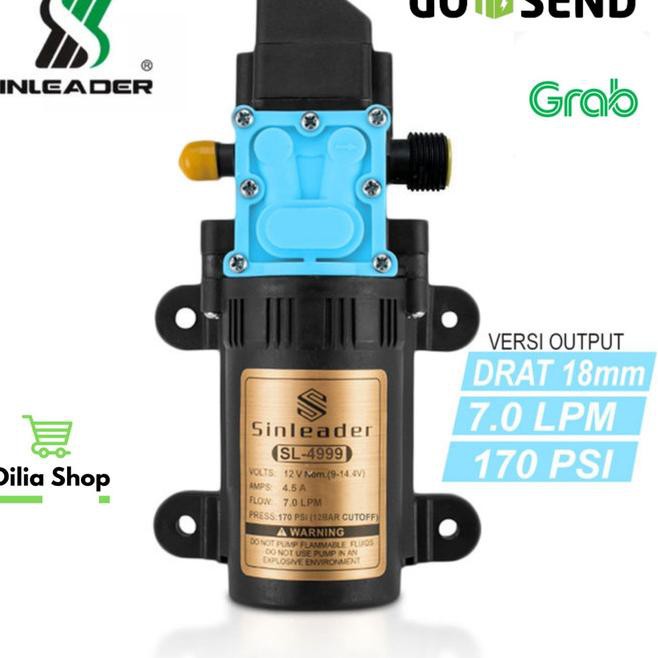 Trending ー☇ Pompa DC 12 V 170 Psi 7LPM Otomatis Sinleader PUMP - Dinamo MTR4999 newarrival