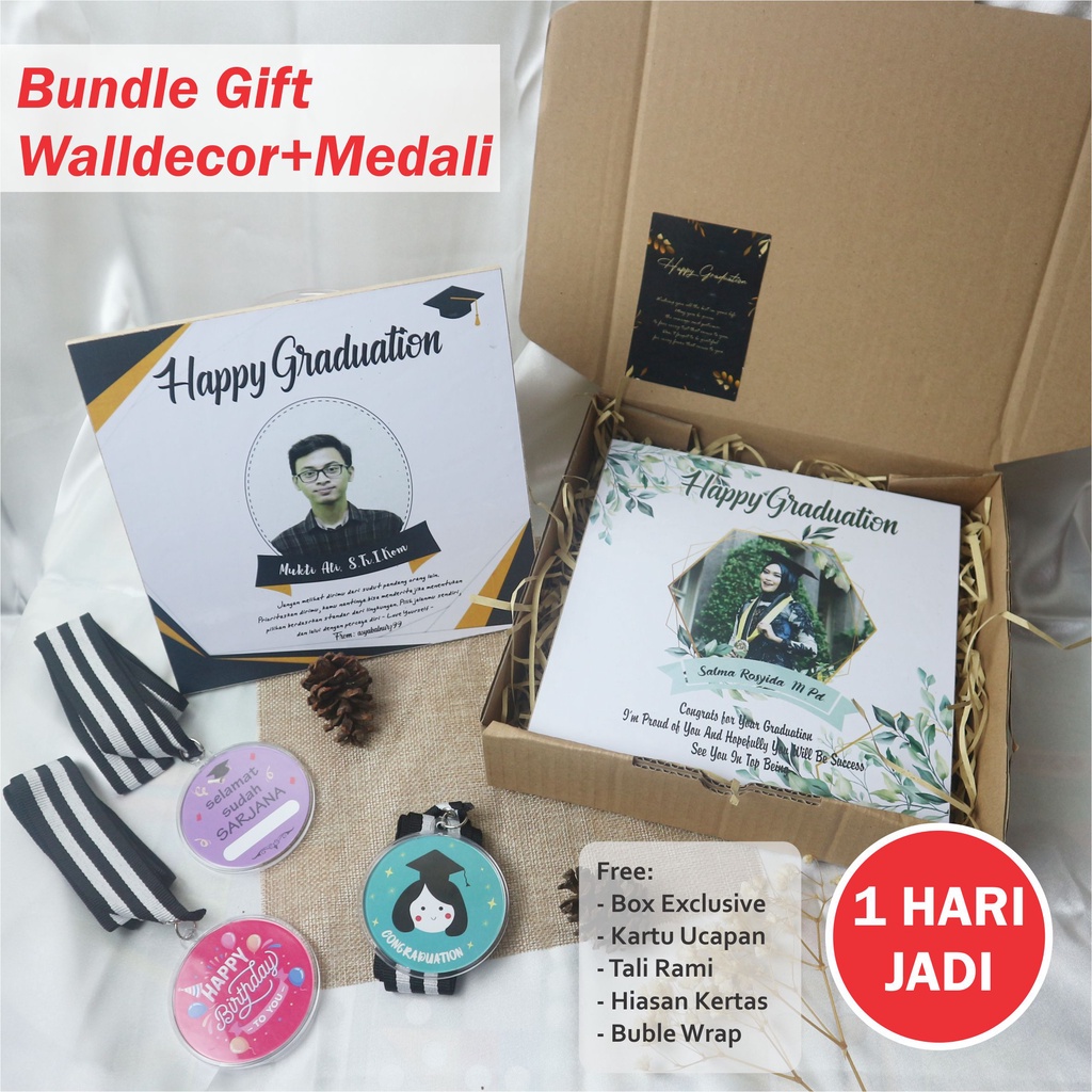 

Kado Wisuda Gift Box Medali Custom Hampers Hadiah Mendali Ultah Boyfriend Pacar Ulang Tahun Foto