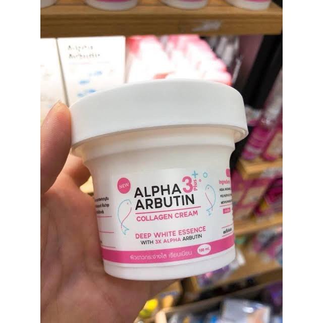 Alpha Arbutin 3 Plus Collagen Deep Essence Whitening Body Cream Pemutih Kulit Original