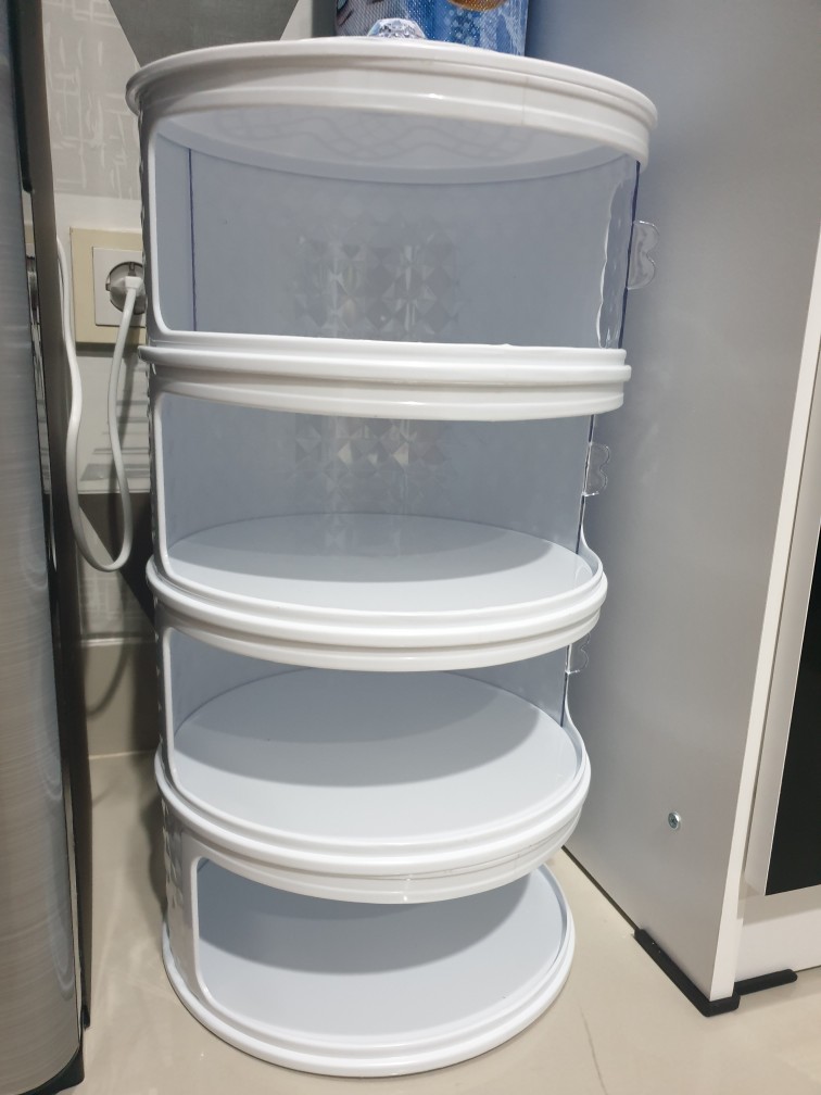 Tudung Saji Diamond Putih - Food Storage 4 Layer Tudung Saji Susun Rak Penyimpan Makanan