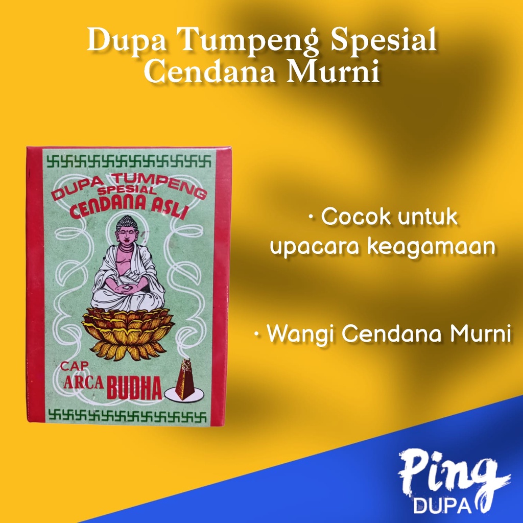 Dupa Tumpeng Cendana Alami Sandalwood Kalimantan Cap Buddha