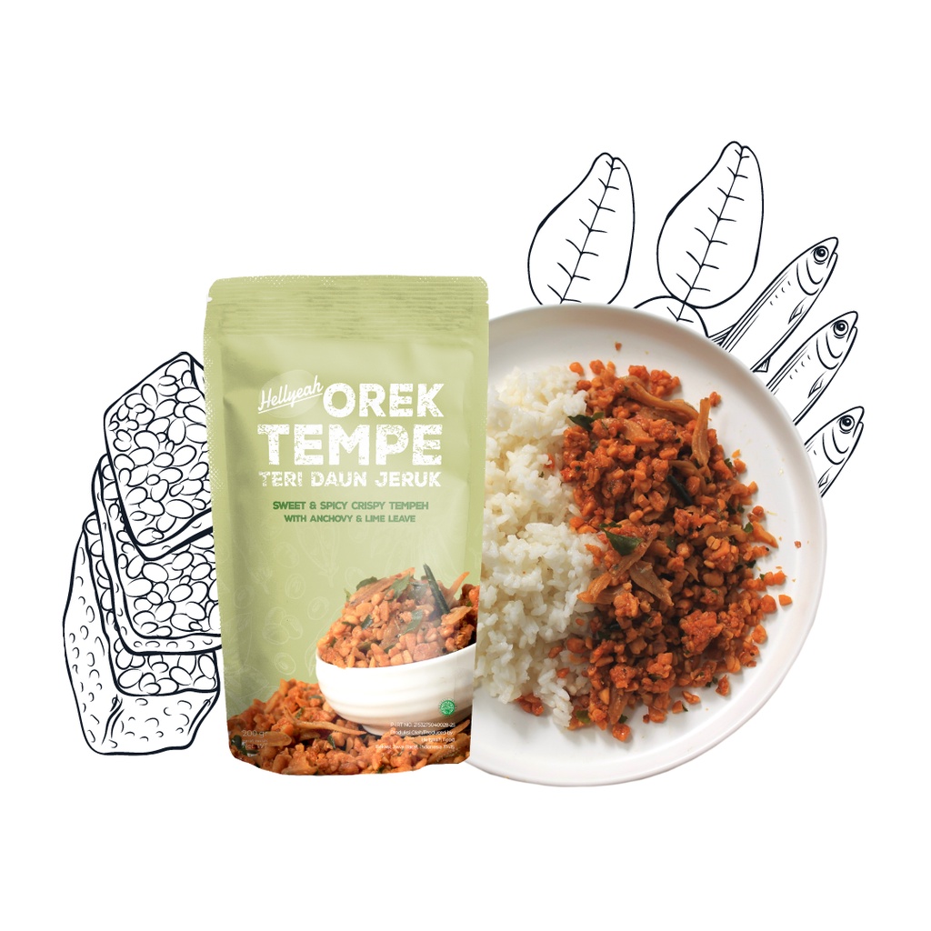 

Hellyeah Orek Tempe Teri Daun Jeruk 200 gram