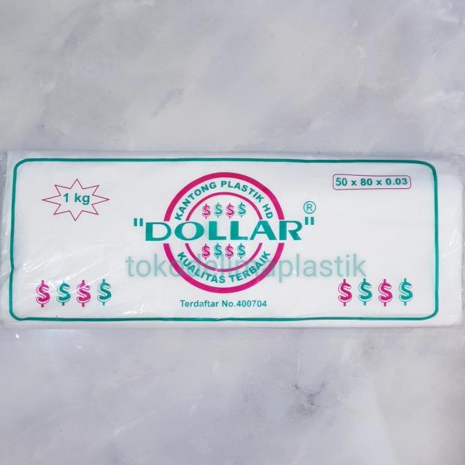 

] Kantong Plastik HD DOLLAR uk. 50x80 1KG