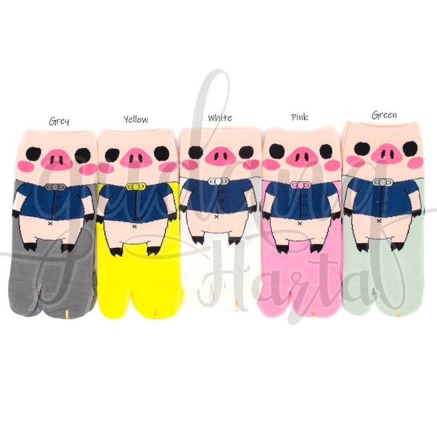 Kaos Kaki Unisex Motif Jempol Babi Kaos Lucu Pig Unik Socks GH 103099