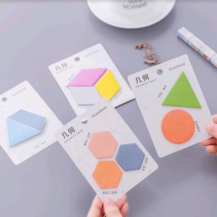 

Promo Post-It / Sticky Notes / Memo Lucu Motif Bentuk Geometris (20 Lembar)