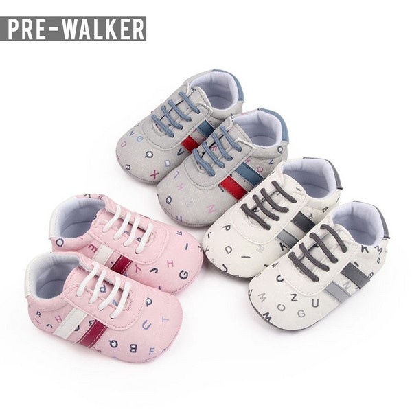 Sepatu Bayi Laki Laki Perempuan - Sepatu Prewalker Bayi Motif Abjad S1244