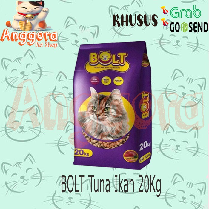 Makanan kucing murah BOLT Tuna ikan 20kg ( GRAB GOSEND )