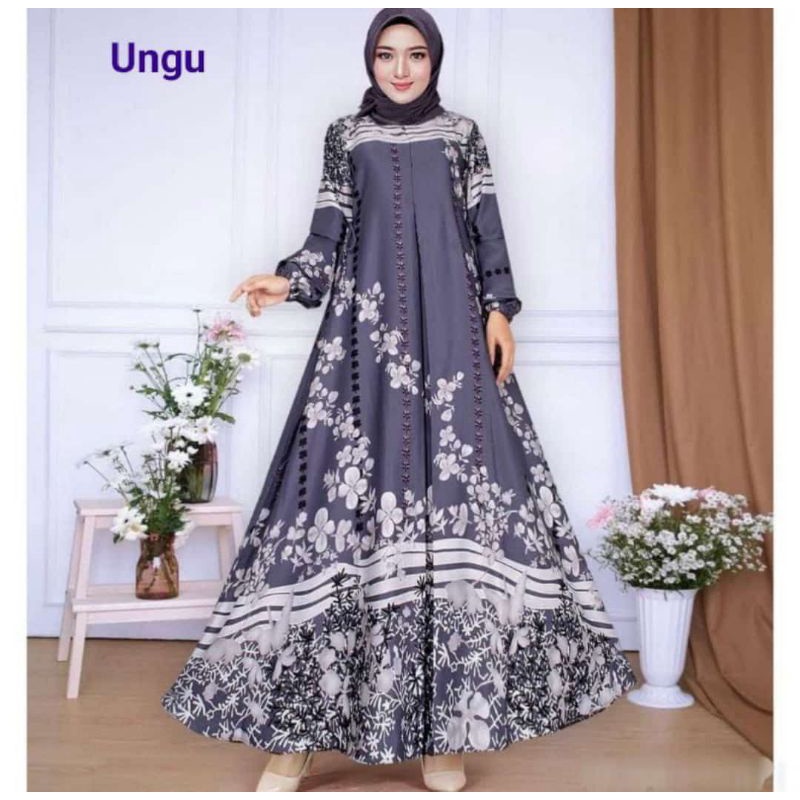 Baju Gamis Terbaru Gamis maxmara  Busui  lebaran  Maxmara padi