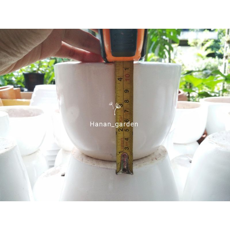 Pot Bunga Terakota Cantik / Pot Tanaman Terracotta kecil / Pot Gerabah Putih