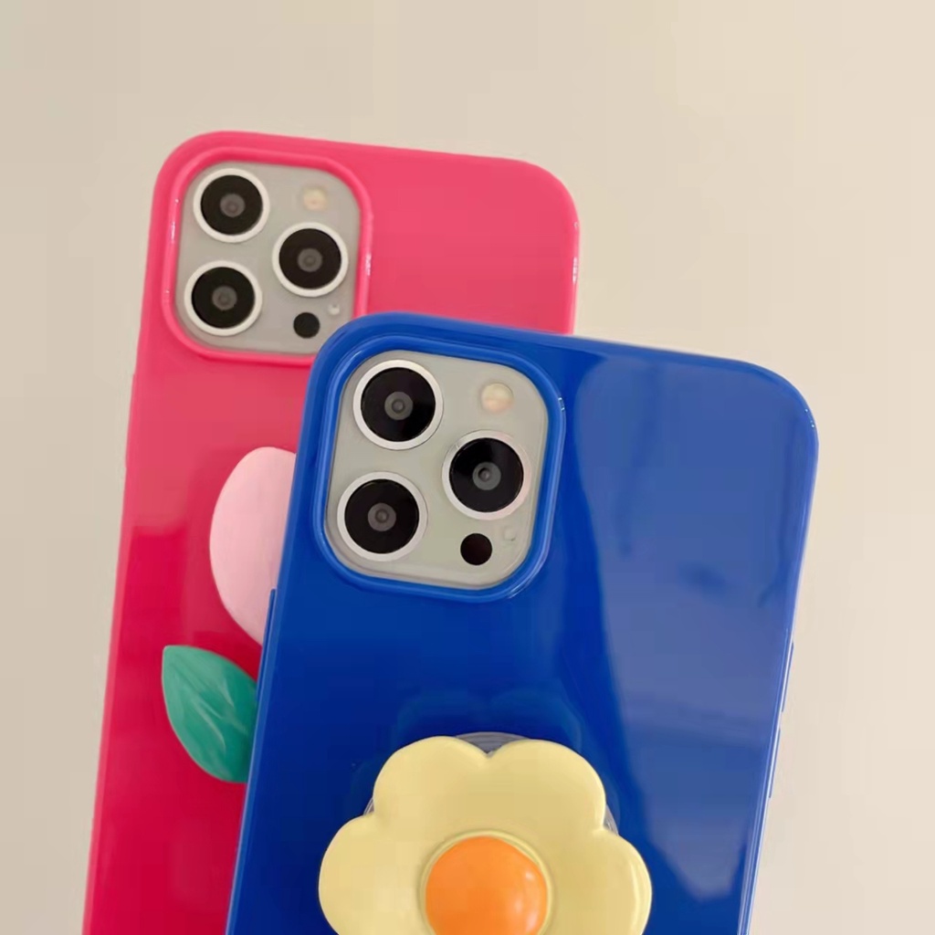 Case Pelindung Bahan Silikon Tpu Motif Bunga Jelly Untuk iPhone 13 13pro 13prm 11 7Plus 8Plus Xr XS 13 12 Pro Max