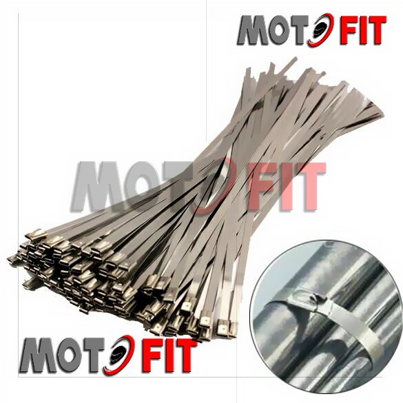 Stainless cable ties kabel ties klem knalpot exhaust wrap motor mobil