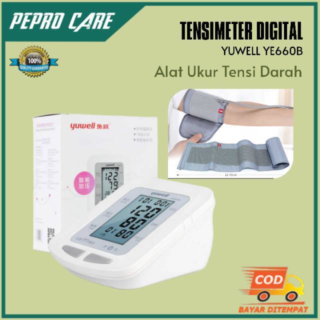 TENSIMETER TENSI DIGITAL DARAH ALAT UKUR PENGUKUR TENSI TEKANAN DARAH DIGITAL YUWELL   PPF 07
