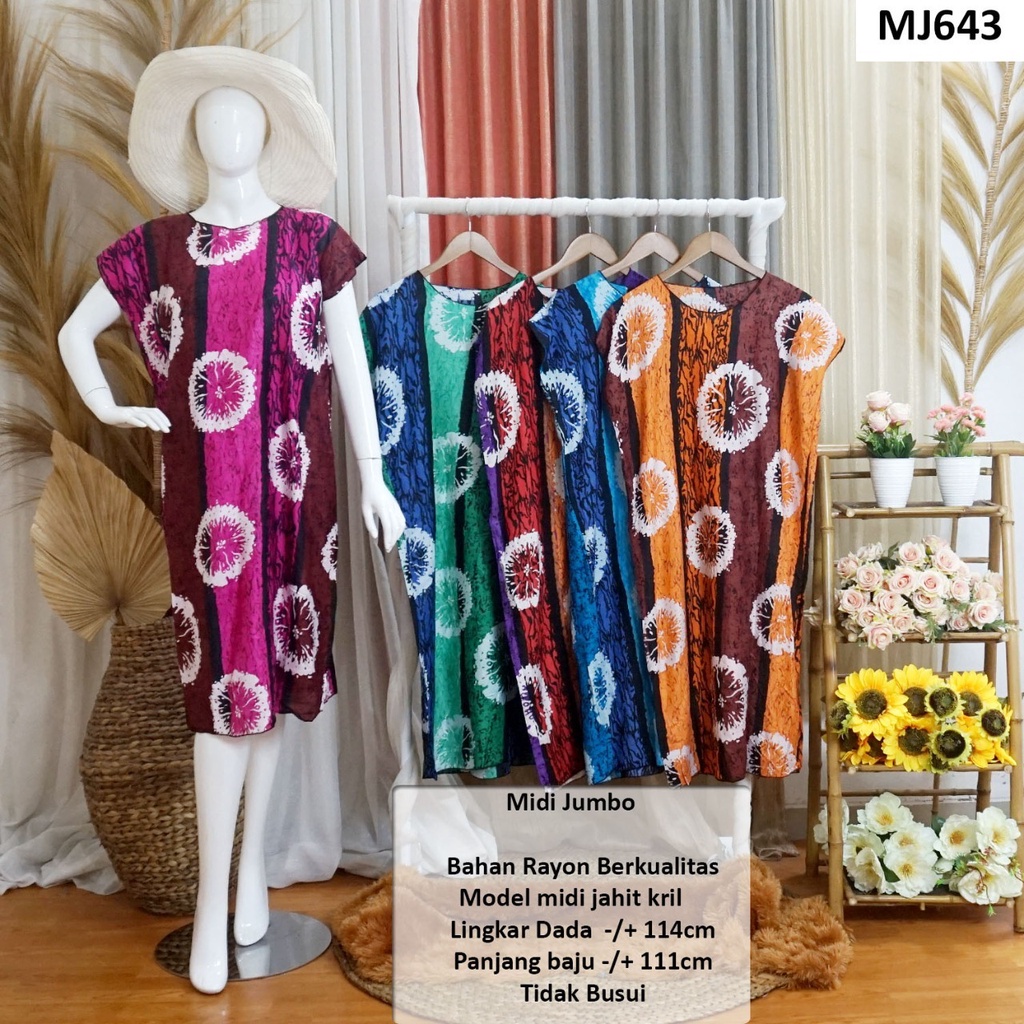 DASTER MIDI JUMBO REGA WANITA MOTIF LEMON