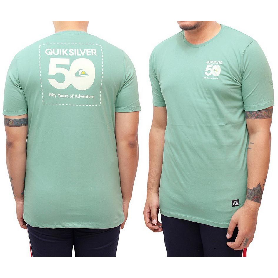 FASHION PRIA KAOS GREEN QUIKSILVER TOSCA DISTRO TERLARIS