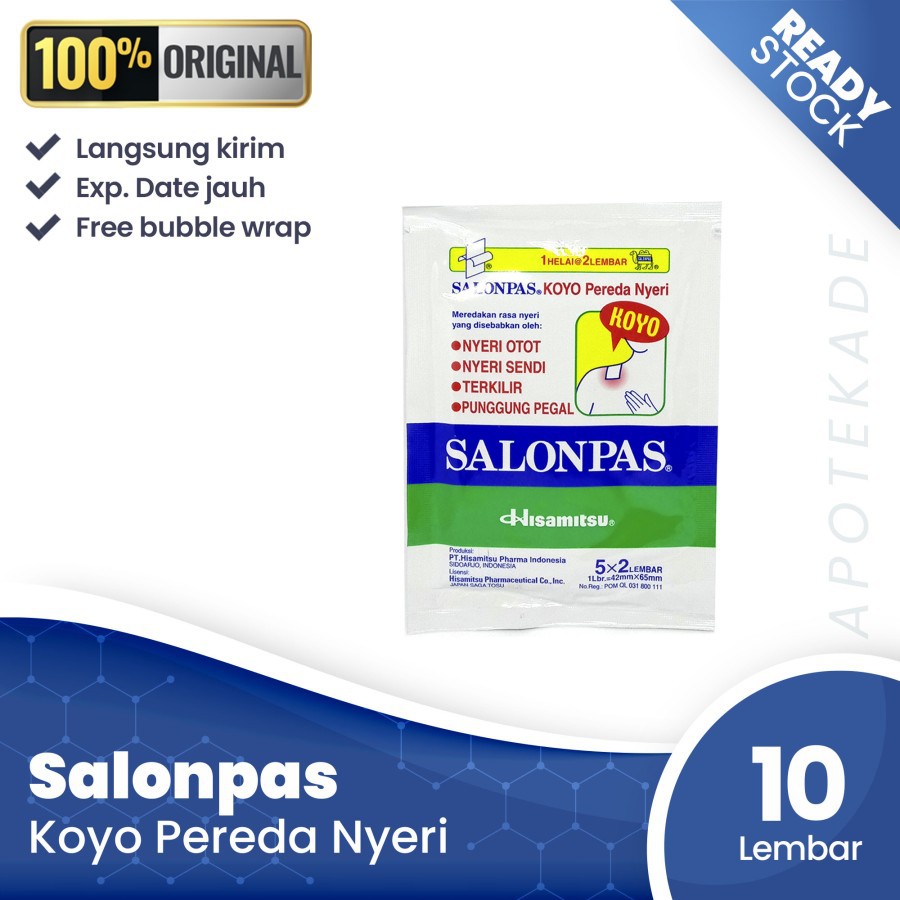 BISA COD!! Salonpas koyo 5x2 sachet Nyeri otot / Sakit Gigi / Memar / Terkilir