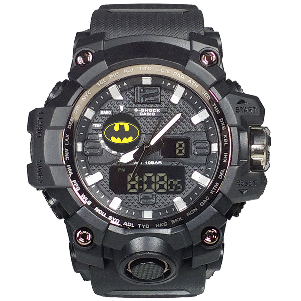 (Istimewa Bossque) Jam BATMAN Double Time Full Black (Exclusive)