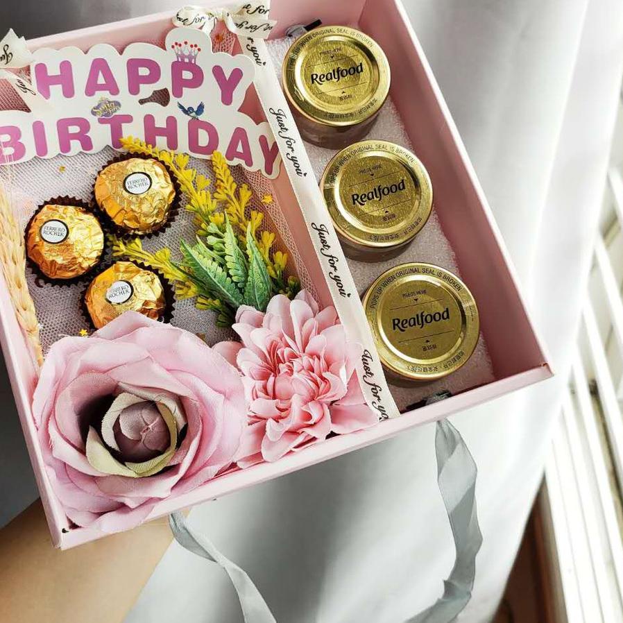 

◄ Flower Box Square - Kotak Kado Lipat - Kotak Kerajinan Bunga GB002 ❅