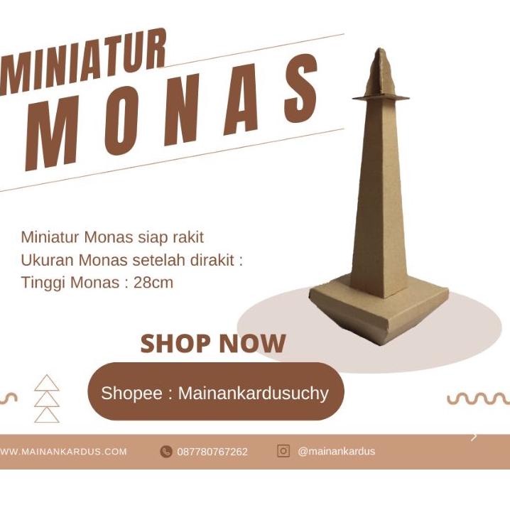 

Monas Kardus | prakarya sekolah | miniatur monas